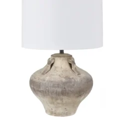 Table Lamps-Kirkland's Home Antique Sandstone Jug Table Lamp White