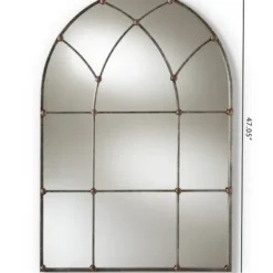 Decorative Mirrors-Kirkland's Home Antique Silver Arched Metal Mirror