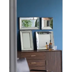 Decorative Mirrors-Kirkland's Home Antique Silver Glass Rectangular Frame Mirror