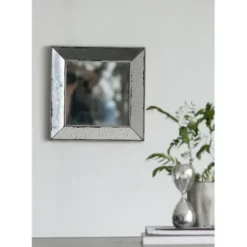 Decorative Mirrors-Kirkland's Home Antique Silver Glass Square Frame Mirror