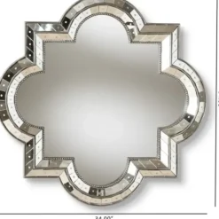 Decorative Mirrors-Kirkland's Home Antique Silver Quatrefoil Frame Wall Mirror