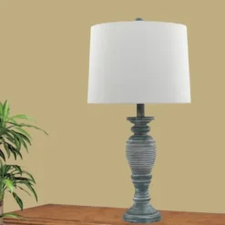 Table Lamps-Kirkland's Home Antique Spun Center Table Lamps, Set Of 2 Blue