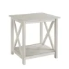 Accent & End Tables-Kirkland's Home Antique Washed Wood Square Side Table White