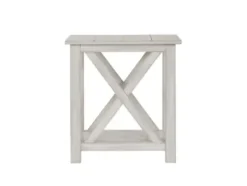 Accent & End Tables-Kirkland's Home Antique Washed Wood Square Side Table White