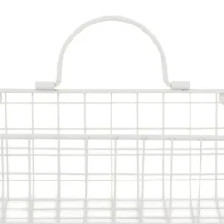 Wall Storage-Kirkland's Home Antique White 2-Pc. Long Wire Basket Set, 11 In.