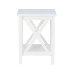 Accent & End Tables-Kirkland's Home Antique White X Side Frame Accent Table