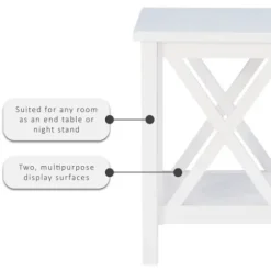 Accent & End Tables-Kirkland's Home Antique White X Side Frame Accent Table