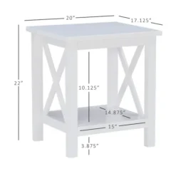 Accent & End Tables-Kirkland's Home Antique White X Side Frame Accent Table