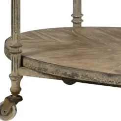 Kitchen Islands & Bar Carts-Kirkland's Home Antique Wood And Metal Bar Cart