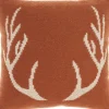 Pillows-Kirkland's Home Antlers Cotton Throw Pillow Orange