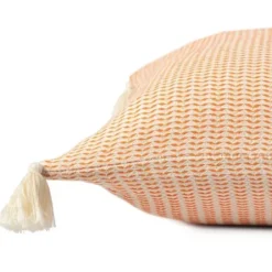 Pillows-Kirkland's Home Apricot Trapeze Organic Cotton Throw Pillow Orange/Ivory