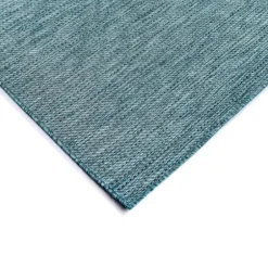 Outdoor Rugs-Kirkland's Home Aqua Intertwine Indoor/Outdoorr Area Rug, 6X9 Blue