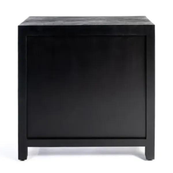 Cabinets & Sideboards-Kirkland's Home Arch Cane And Wood Cabinet Black