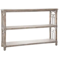 Entryway Furniture-Kirkland's Home Arch Sides Cathedral Console Table White