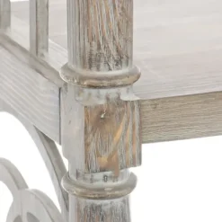 Entryway Furniture-Kirkland's Home Arch Sides Cathedral Console Table White