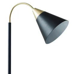 Floor Lamps-Kirkland's Home Arched Cone Shade Floor Lamp Black