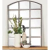 Decorative Mirrors-Kirkland's Home Arched Windowpane Wall Mirror Gray
