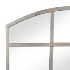 Decorative Mirrors-Kirkland's Home Arched Windowpane Wall Mirror Gray