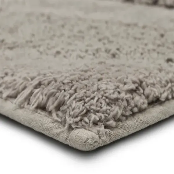 Bathroom Rugs-Kirkland's Home Arctic Asymmetrical Cotton Bath Mat, 60 In. White