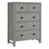 Dressers & Chests-Kirkland's Home Arden Wood 5-Drawer Chest Gray