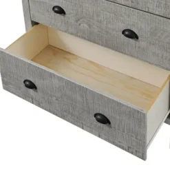 Dressers & Chests-Kirkland's Home Arden Wood 5-Drawer Chest Gray