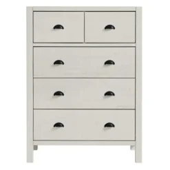Dressers & Chests-Kirkland's Home Arden Wood 5-Drawer Chest White