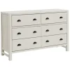 Dressers & Chests-Kirkland's Home Arden Wood 6-Drawer Dresser White