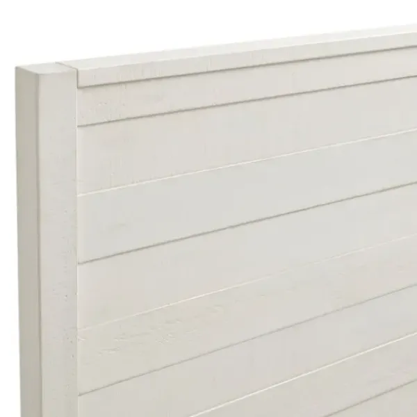 Beds & Headboards-Kirkland's Home Arden Wood Panel King Bed White