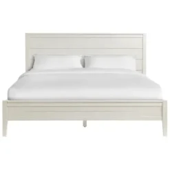Beds & Headboards-Kirkland's Home Arden Wood Panel King Bed White