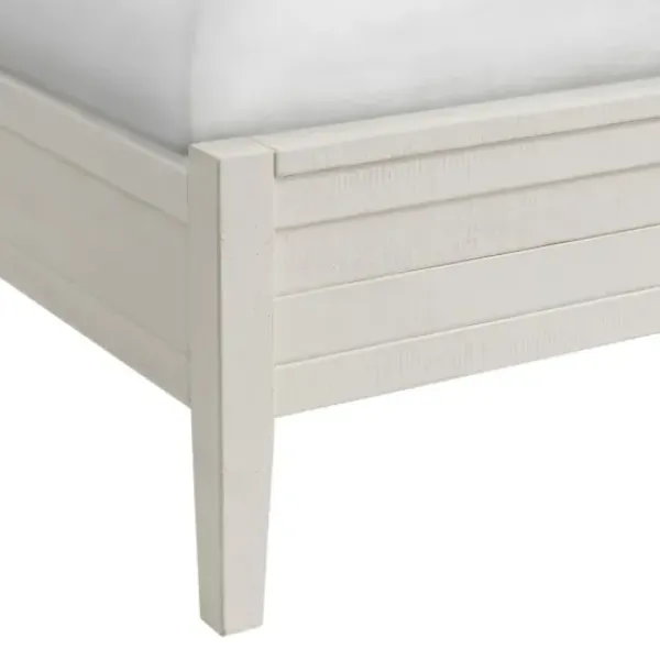 Beds & Headboards-Kirkland's Home Arden Wood Panel King Bed White