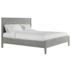 Beds & Headboards-Kirkland's Home Arden Wood Panel King Bed Gray