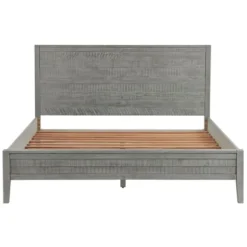 Beds & Headboards-Kirkland's Home Arden Wood Panel King Bed Gray