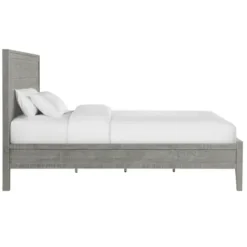 Beds & Headboards-Kirkland's Home Arden Wood Panel King Bed Gray