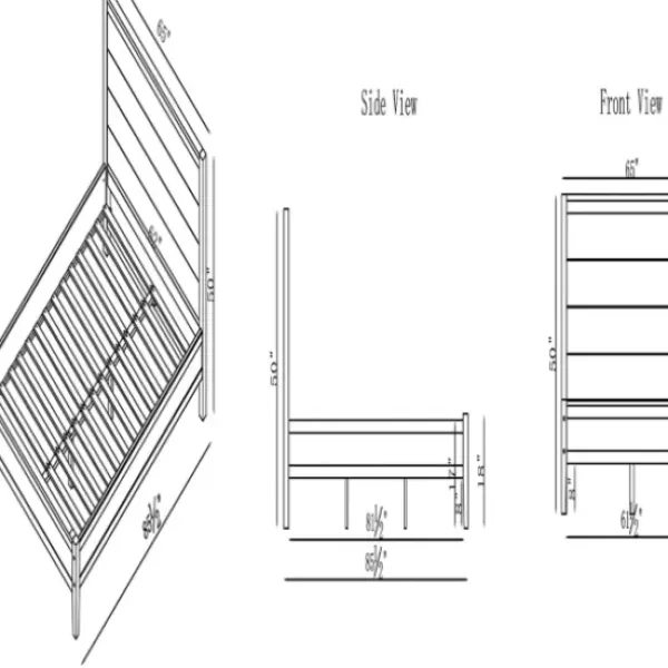 Beds & Headboards-Kirkland's Home Arden Wood Panel Queen Bed White