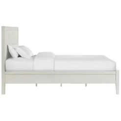 Beds & Headboards-Kirkland's Home Arden Wood Panel Queen Bed White