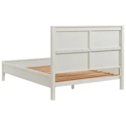 Beds & Headboards-Kirkland's Home Arden Wood Panel Queen Bed White