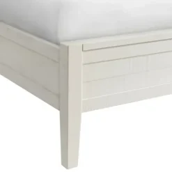 Beds & Headboards-Kirkland's Home Arden Wood Panel Queen Bed White