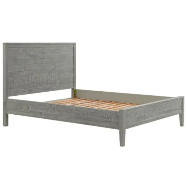 Beds & Headboards-Kirkland's Home Arden Wood Panel Queen Bed Gray