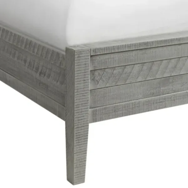 Beds & Headboards-Kirkland's Home Arden Wood Panel Queen Bed Gray