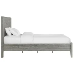 Beds & Headboards-Kirkland's Home Arden Wood Panel Queen Bed Gray