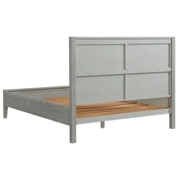 Beds & Headboards-Kirkland's Home Arden Wood Panel Queen Bed Gray