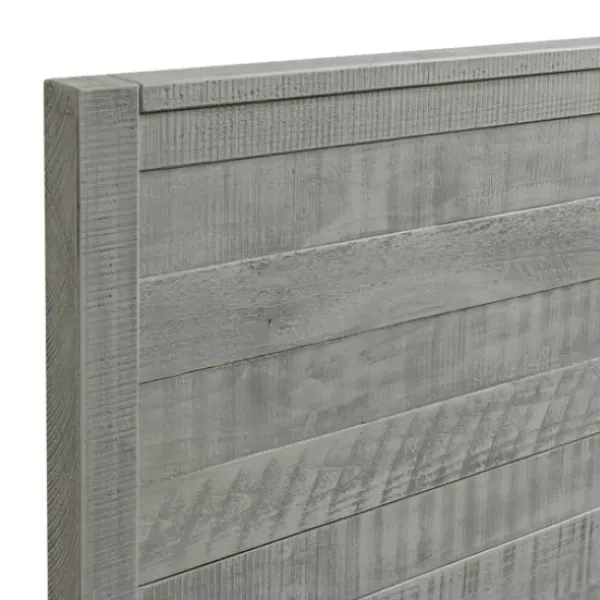 Beds & Headboards-Kirkland's Home Arden Wood Panel Queen Bed Gray