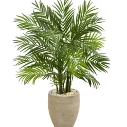 Trees & Topiaries-Kirkland's Home Areca Palm Tree In Sandy Planter