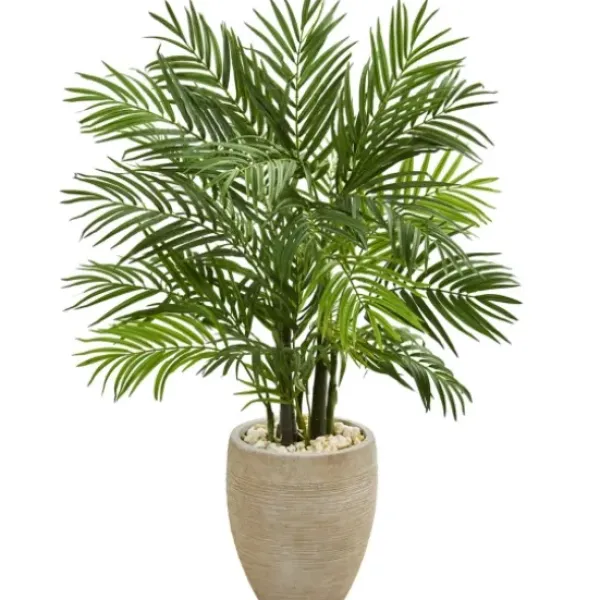 Trees & Topiaries-Kirkland's Home Areca Palm Tree In Sandy Planter
