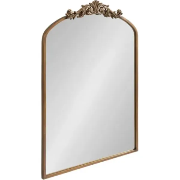 Decorative Mirrors-Kirkland's Home Arendahl Arched Mirror, 24X36 In. Gold