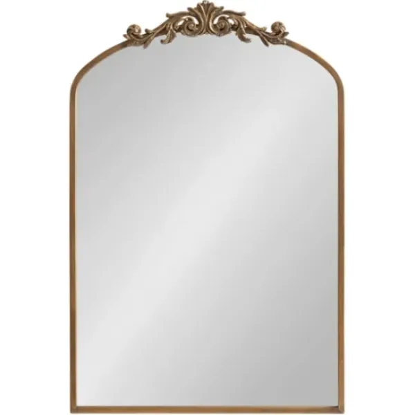 Decorative Mirrors-Kirkland's Home Arendahl Arched Mirror, 24X36 In. Gold