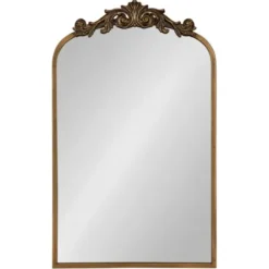 Decorative Mirrors-Kirkland's Home Arendahl Arched Mirror, 19X31 In. Gold