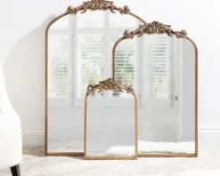 Decorative Mirrors-Kirkland's Home Arendahl Arched Mirror, 19X31 In. Gold