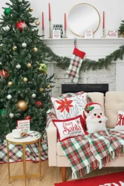 Blankets & Throws-Kirkland's Home Arlington Christmas Throw Blanket Red/Green