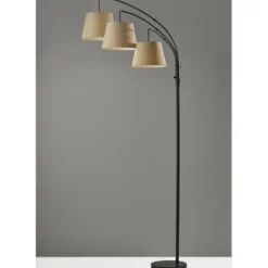 Floor Lamps-Kirkland's Home 3-Arm Arc Floor Lamp Tan